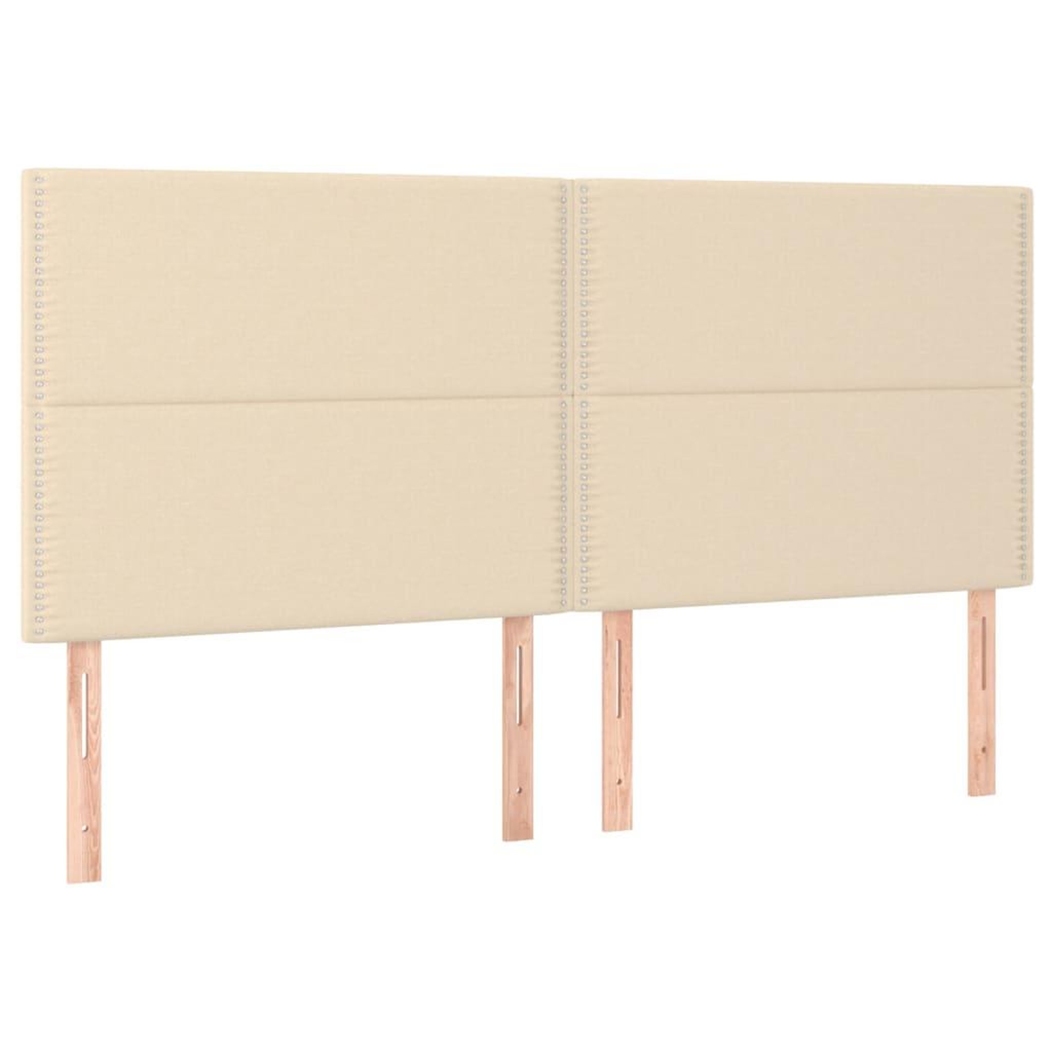 Voir la diapositive 2 : VIDAXL Tetes de lit 4 pcs Creme 80x5x78/88 cm Tissu
