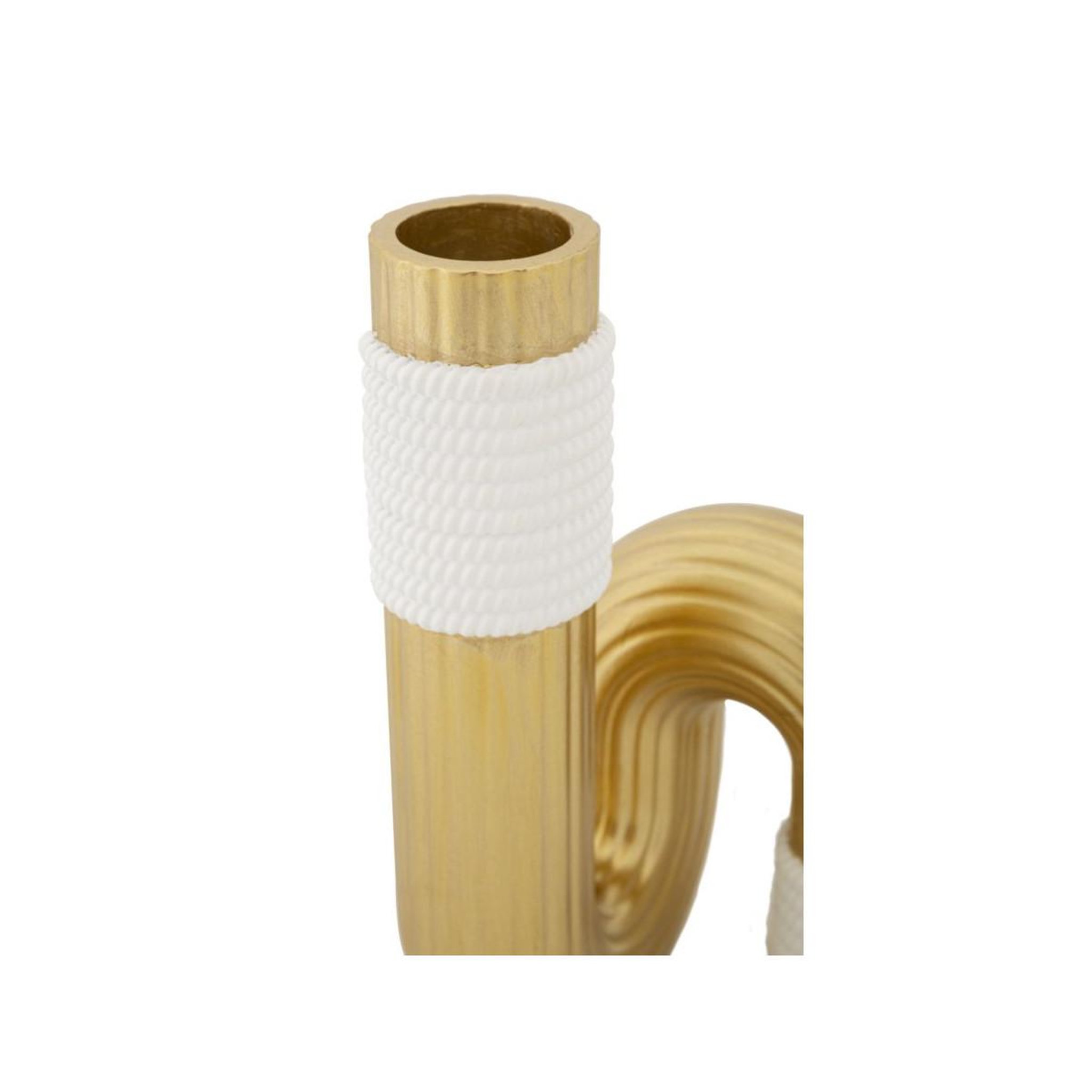 Voir la diapositive 2 : Paris Prix Vase design en résine  bann  18cm or