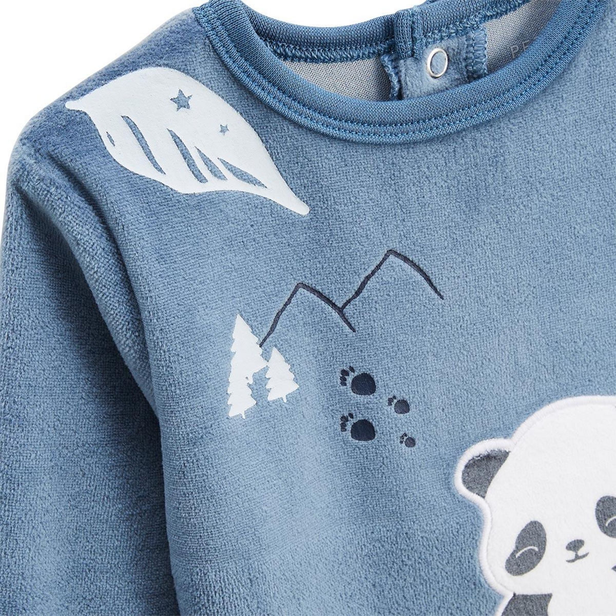 Petit Béguin Pyjama enfant 2 pièces en velours Tao