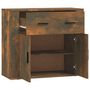 Voir la diapositive 4 : VIDAXL Buffet Chene fume 80x33x70 cm Bois d'ingenierie