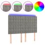 Voir la diapositive 2 : VIDAXL Tete de lit a LED Gris clair 144x5x118/128 cm Velours