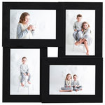 VIDAXL Collage de cadres photo pour photo de 4x (13x18 cm) Noir MDF