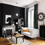 Voir la diapositive 5 : ATMOSPHERA Chiffonnier 5 Tiroirs  Chrysa  113cm Noir