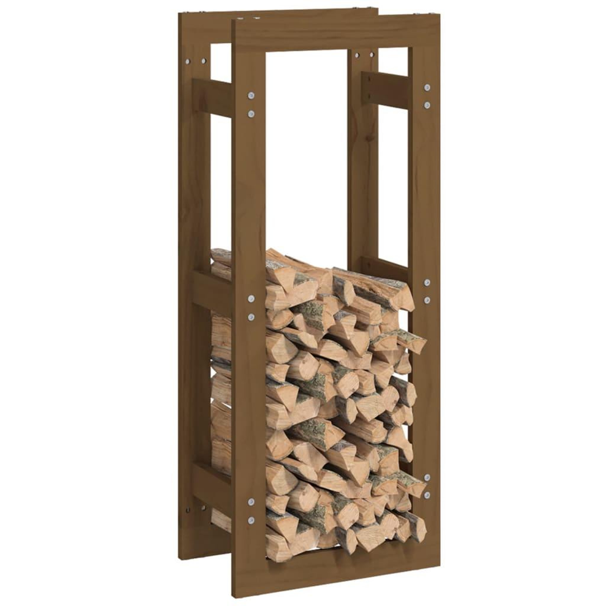Voir la diapositive 4 : VIDAXL Support de bois de chauffage Marron miel 41x25x100cm Pin massif