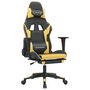 Voir la diapositive 2 : VIDAXL Chaise de jeu avec repose-pied Noir et dore Similicuir