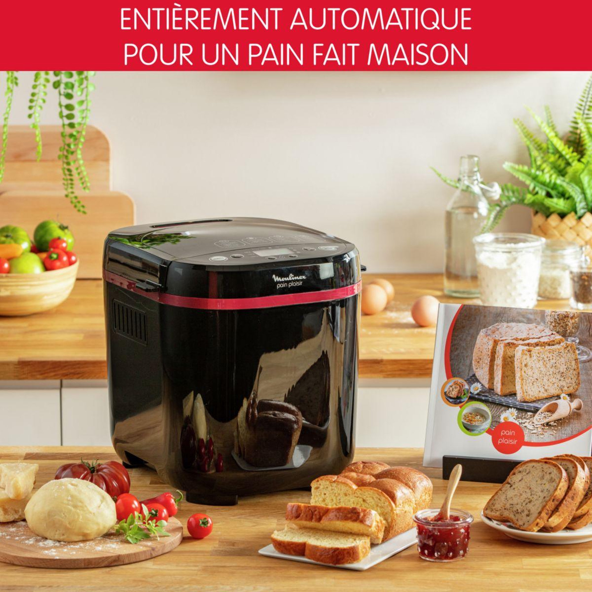 Voir la diapositive 3 : MOULINEX Machine à pain YY4350FB 1kg