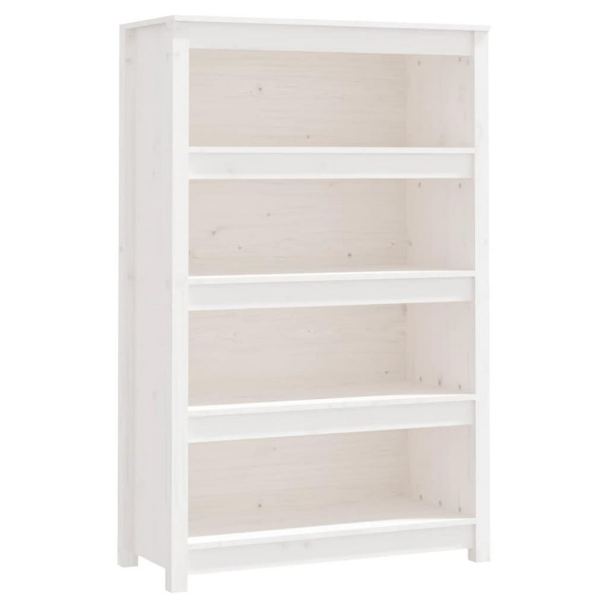 VIDAXL Bibliotheque Blanc 80x35x126 cm Bois de pin massif