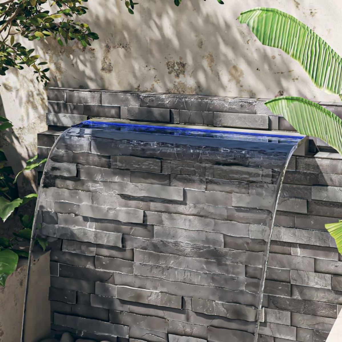 VIDAXL Deversoir pour cascade avec LED RVB Inox 108 cm