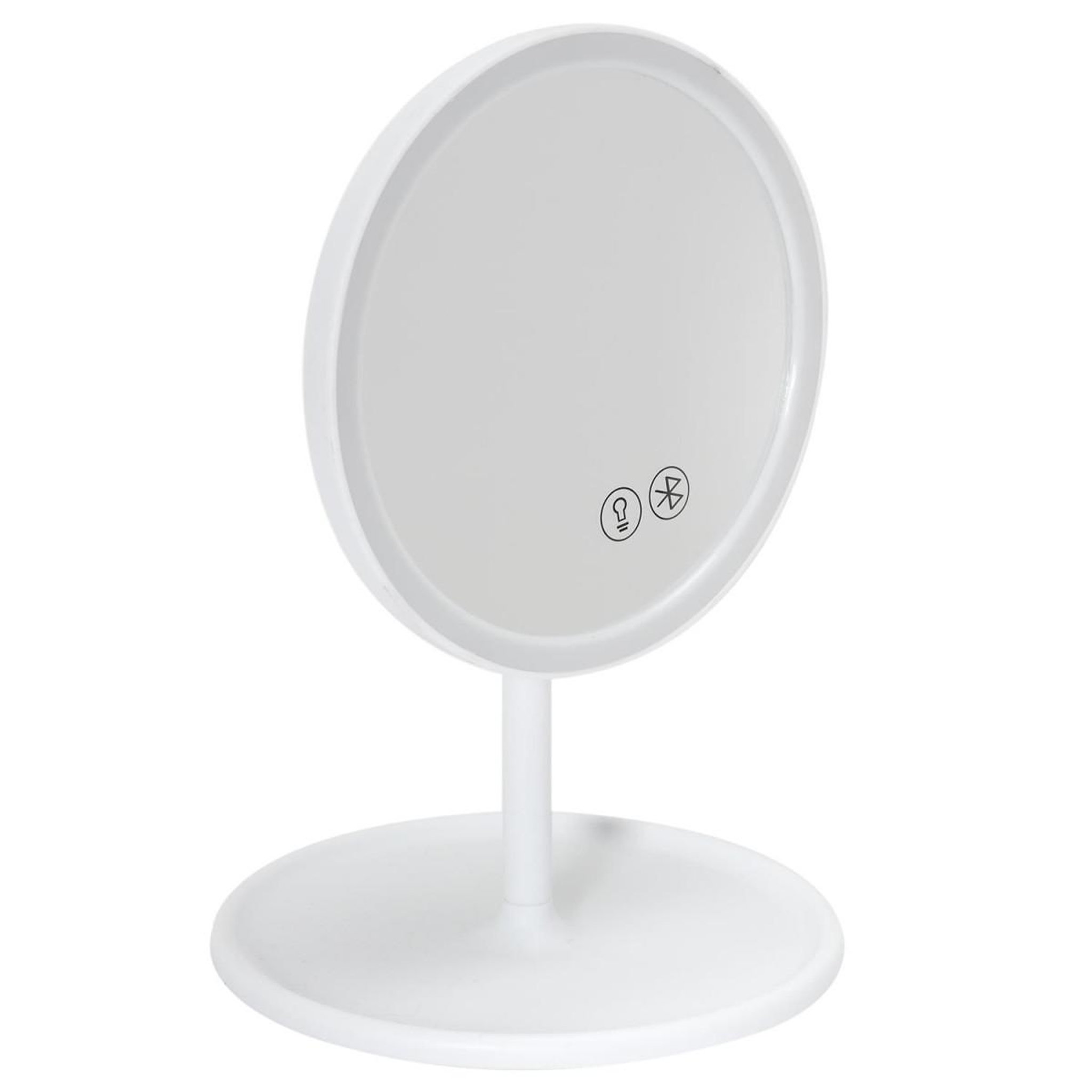 Cosmetic Club Miroir lumineux led sans fil  enceinte  26cm blanc