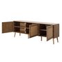 Voir la diapositive 5 : BEST MOBILIER Goto - meuble tv - effet bois et cannage - 167 cm