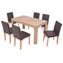 Voir la diapositive 3 : VIDAXL Table et chaises 7 pcs Cuir synthetique Chene Marron