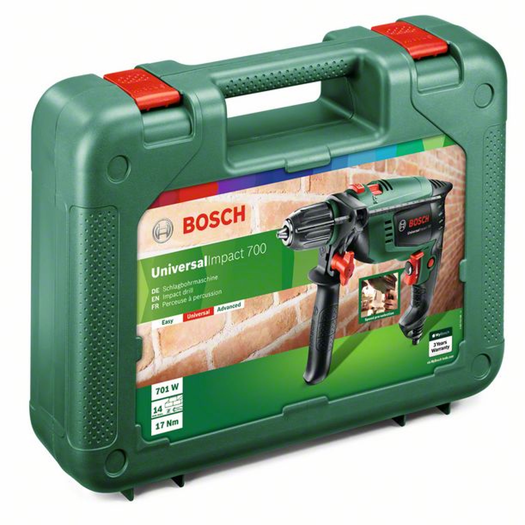 Voir la diapositive 2 : BOSCH Perceuse à percussion UniversalImpact 700 W