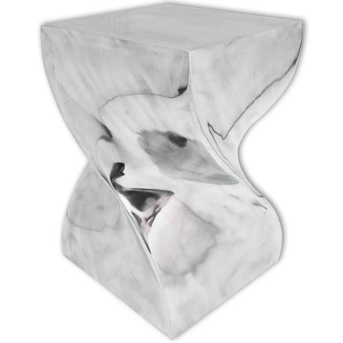 VIDAXL Table auxiliaire / Tabouret Forme torsadee Aluminium Argente