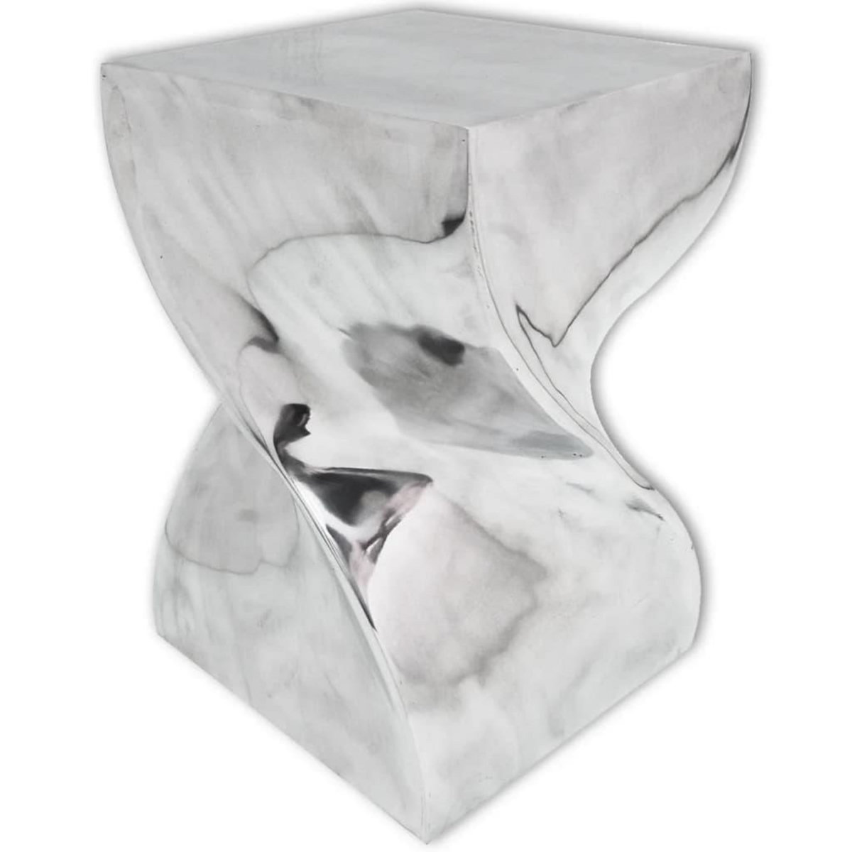 VIDAXL Table auxiliaire / Tabouret Forme torsadee Aluminium Argente