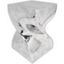 Voir la diapositive 3 : VIDAXL Table auxiliaire / Tabouret Forme torsadee Aluminium Argente
