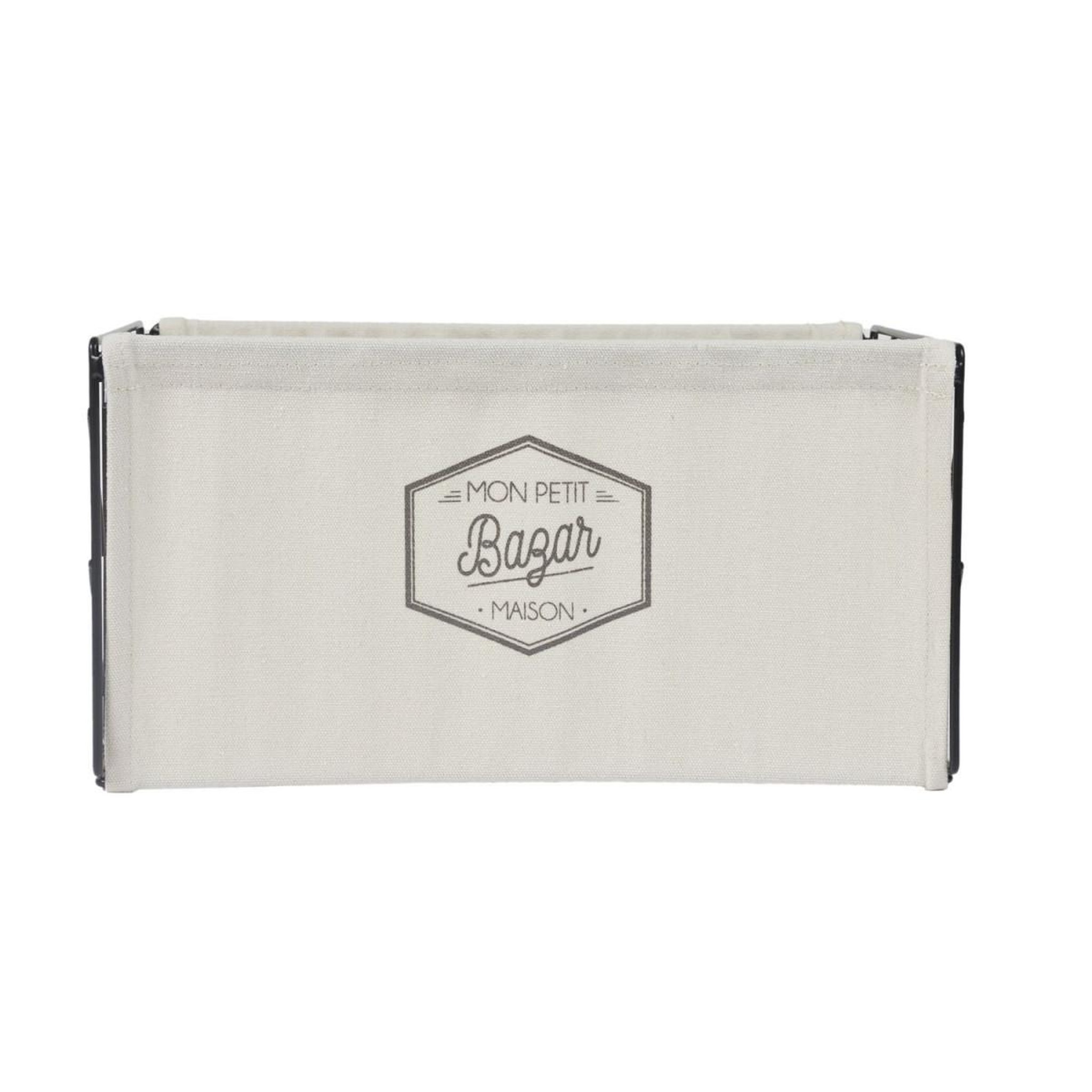 Voir la diapositive 2 : The Home Deco Factory Bac de rangement  mon petit bazar  35cm noir