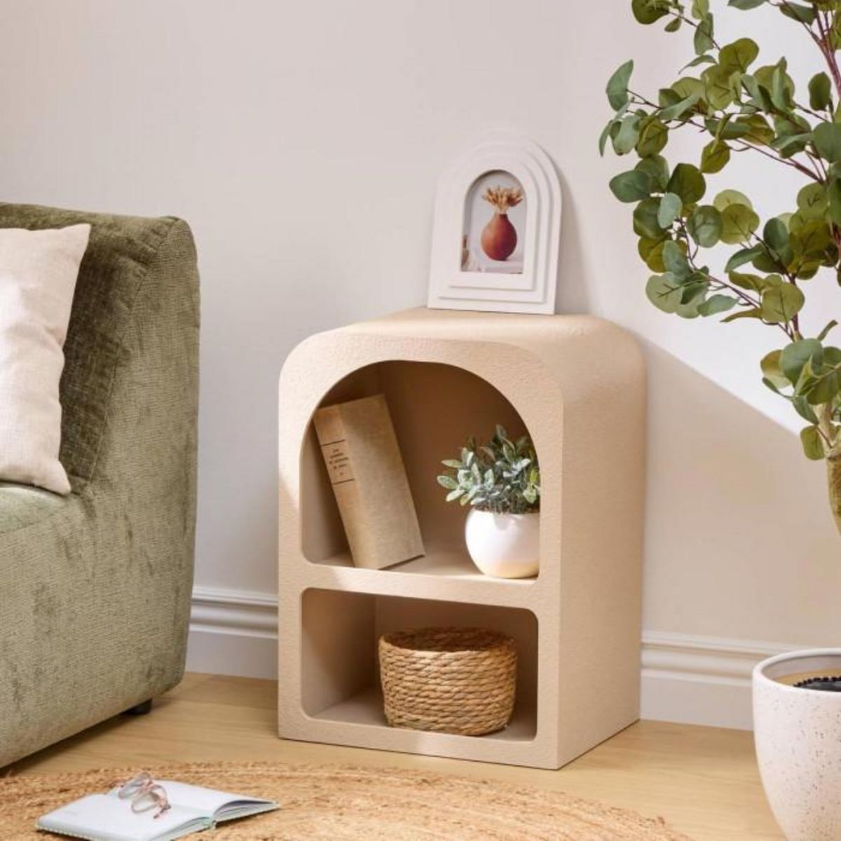 ATMOSPHERA Table de Chevet Design  Soleya  55cm Beige