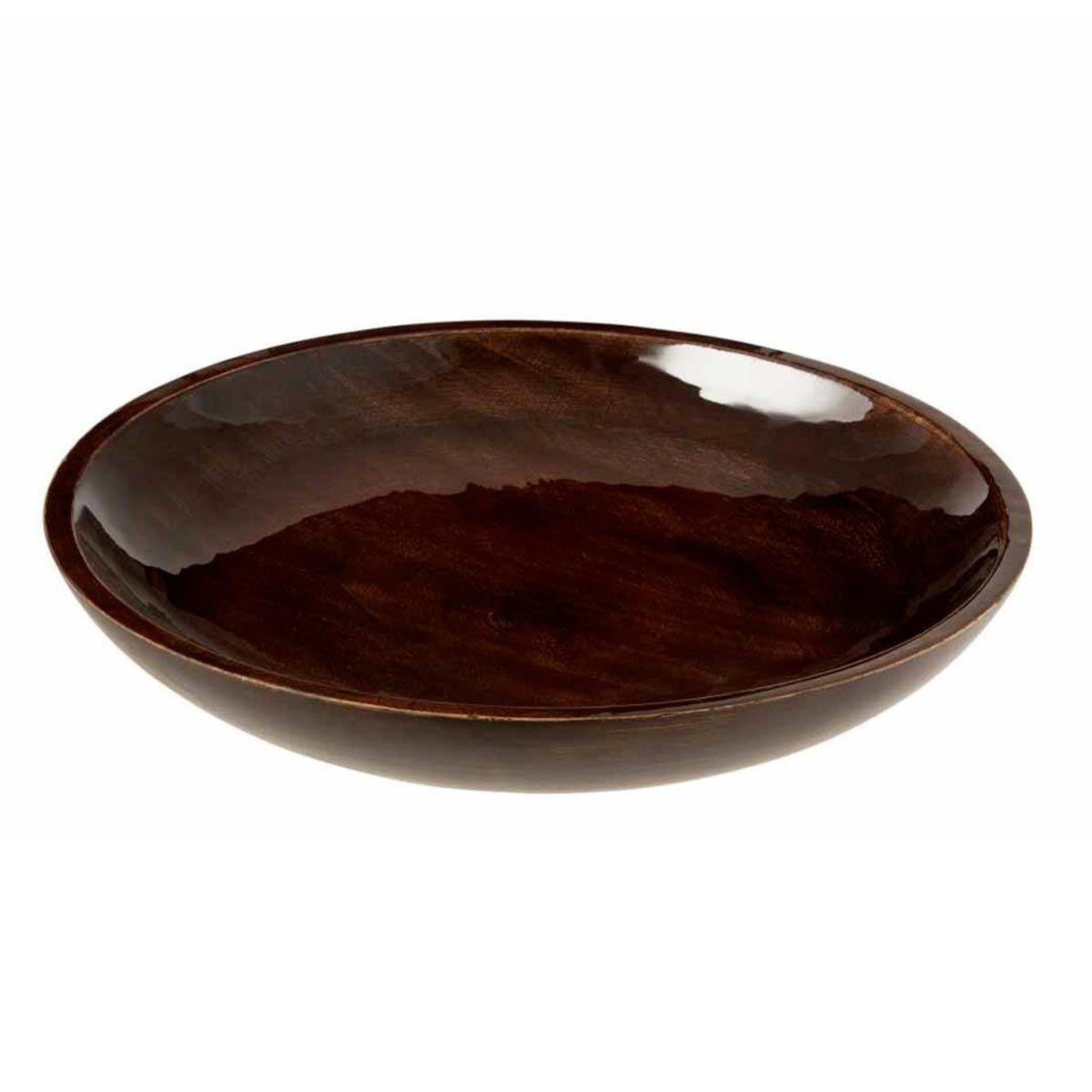 J-LINE Bol rond en bois  pyra  50cm marron