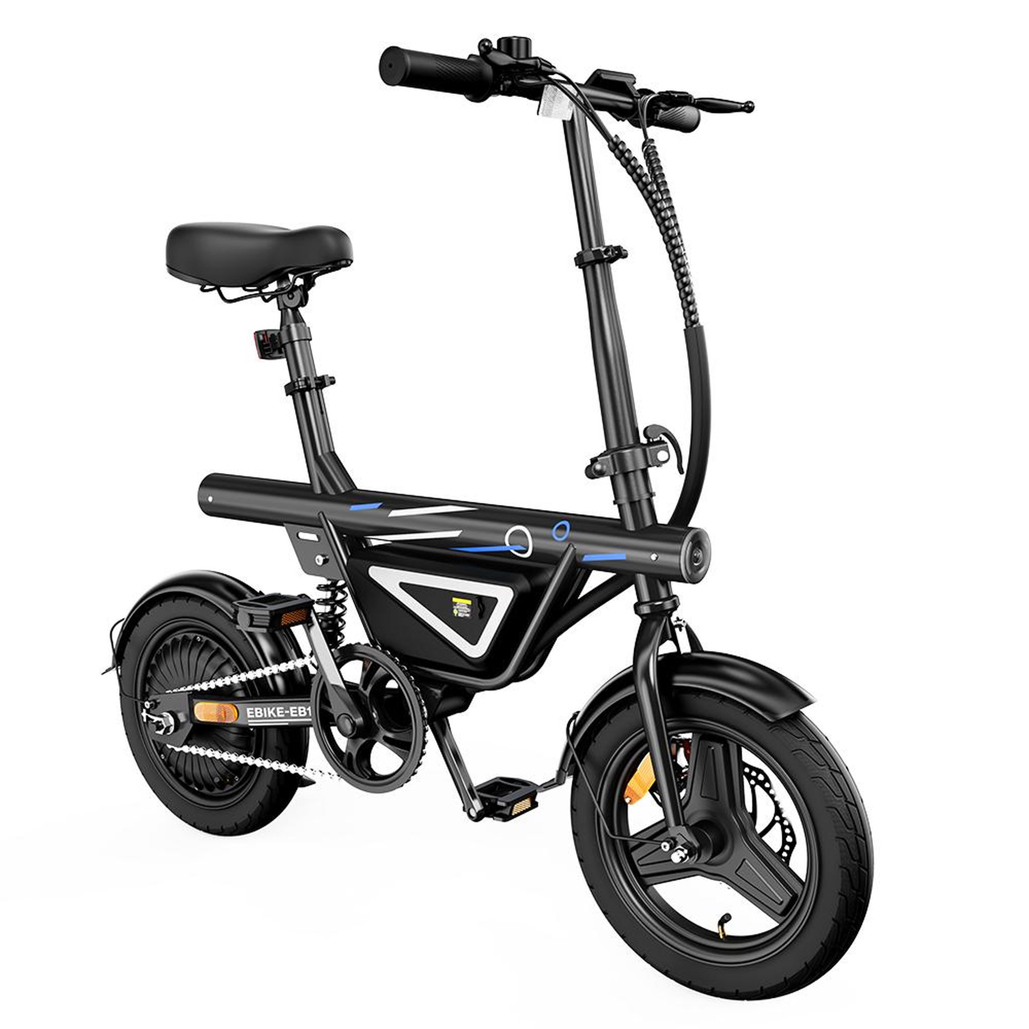 ISCOOTER iScooter EB1S Vélo électrique pliant 14  250 W 50 km en ville avec application, noir
