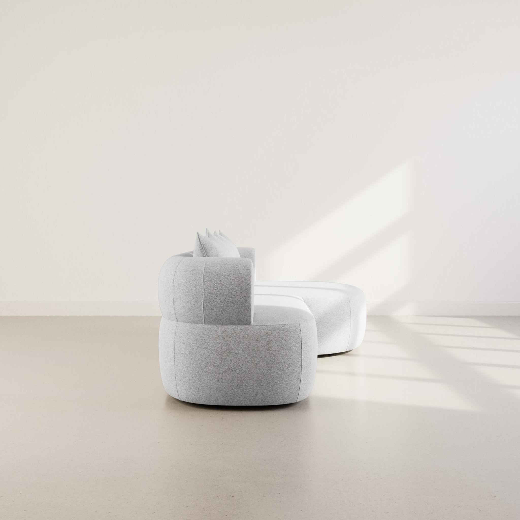 Voir la diapositive 6 : BEST MOBILIER Angela - canapé d'angle droit 4 places en velours texturé