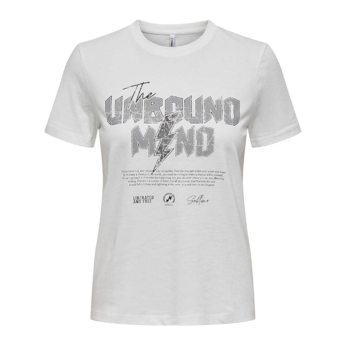 Only T shirt Blanc Femme Only Lima