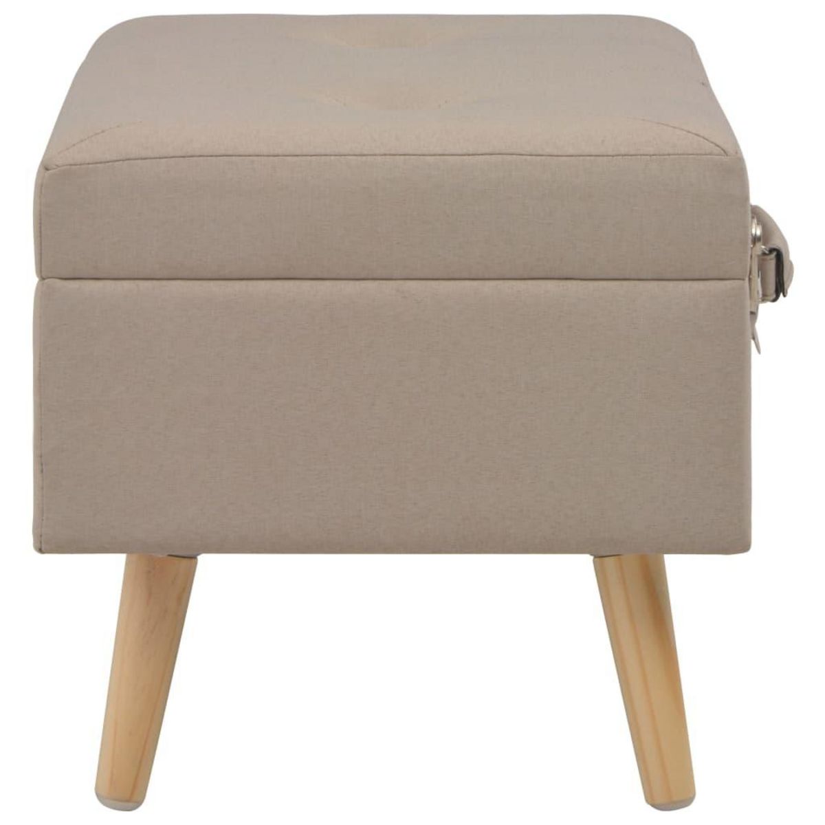 VIDAXL Tabouret de rangement 40 cm Beige Tissu