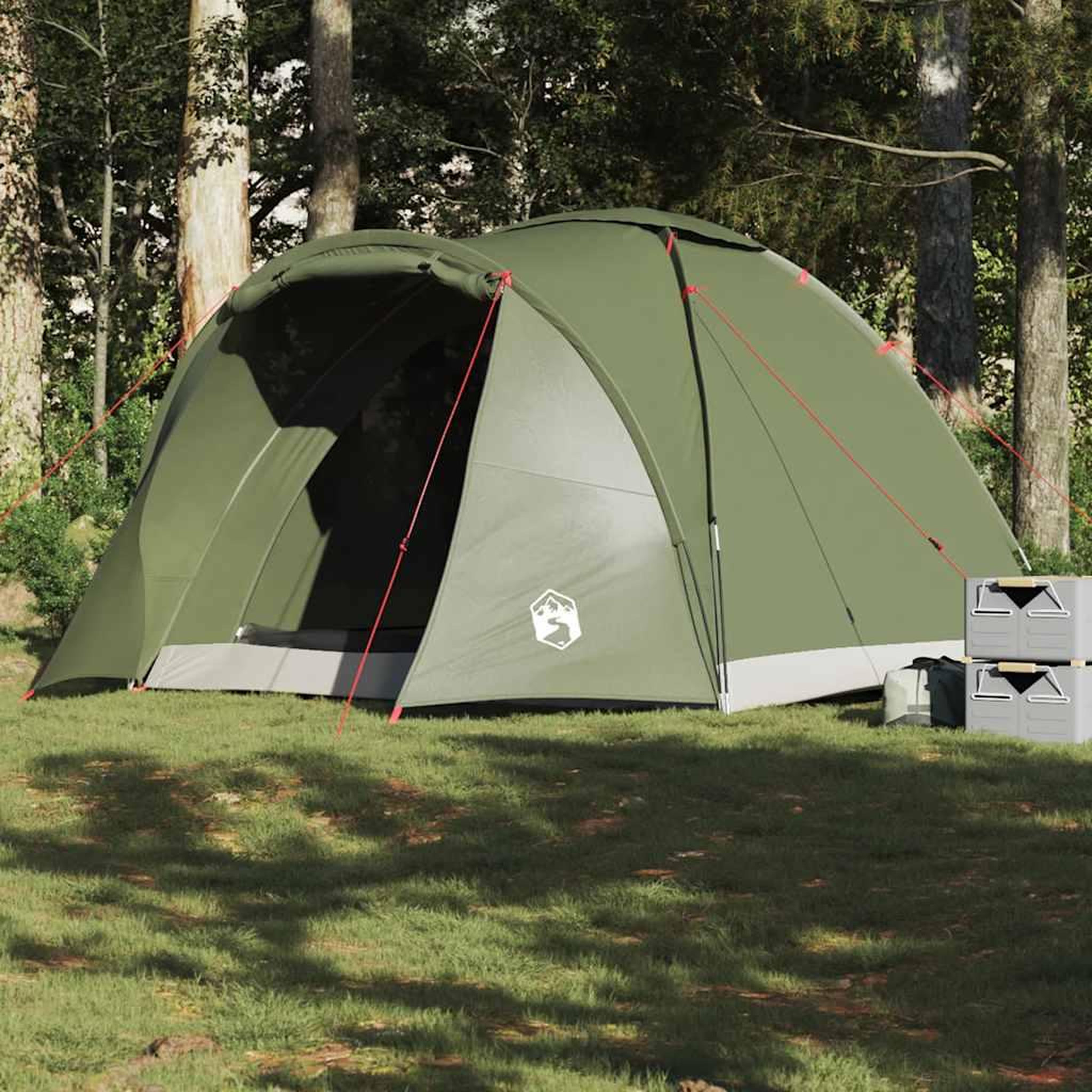 VIDAXL Tente de peche 2 personnes vert olive impermeable