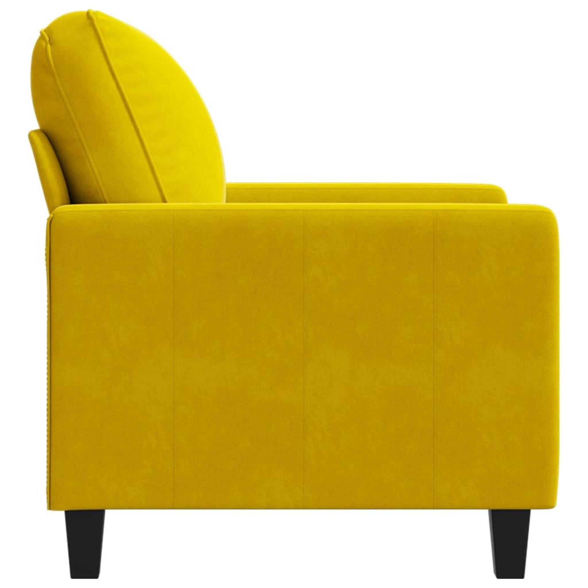 Voir la diapositive 5 : VIDAXL Fauteuil Jaune 60 cm Velours