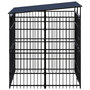 Voir la diapositive 3 : VIDAXL Chenil d'exterieur avec toit pour chiens Acier 3,69 m²