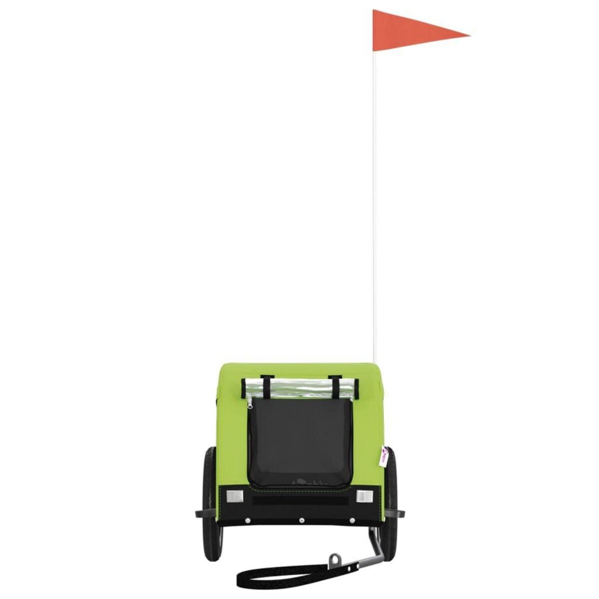 VIDAXL Remorque de velo pour animaux de compagnie vert et noir