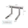 Voir la diapositive 2 : XAVAX Support mural micro-ondes 30KG Argent