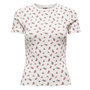 Voir la diapositive 3 : JACQUELINE DE YONG T-Shirt Blanc/Rouge Femme JDY Lucky