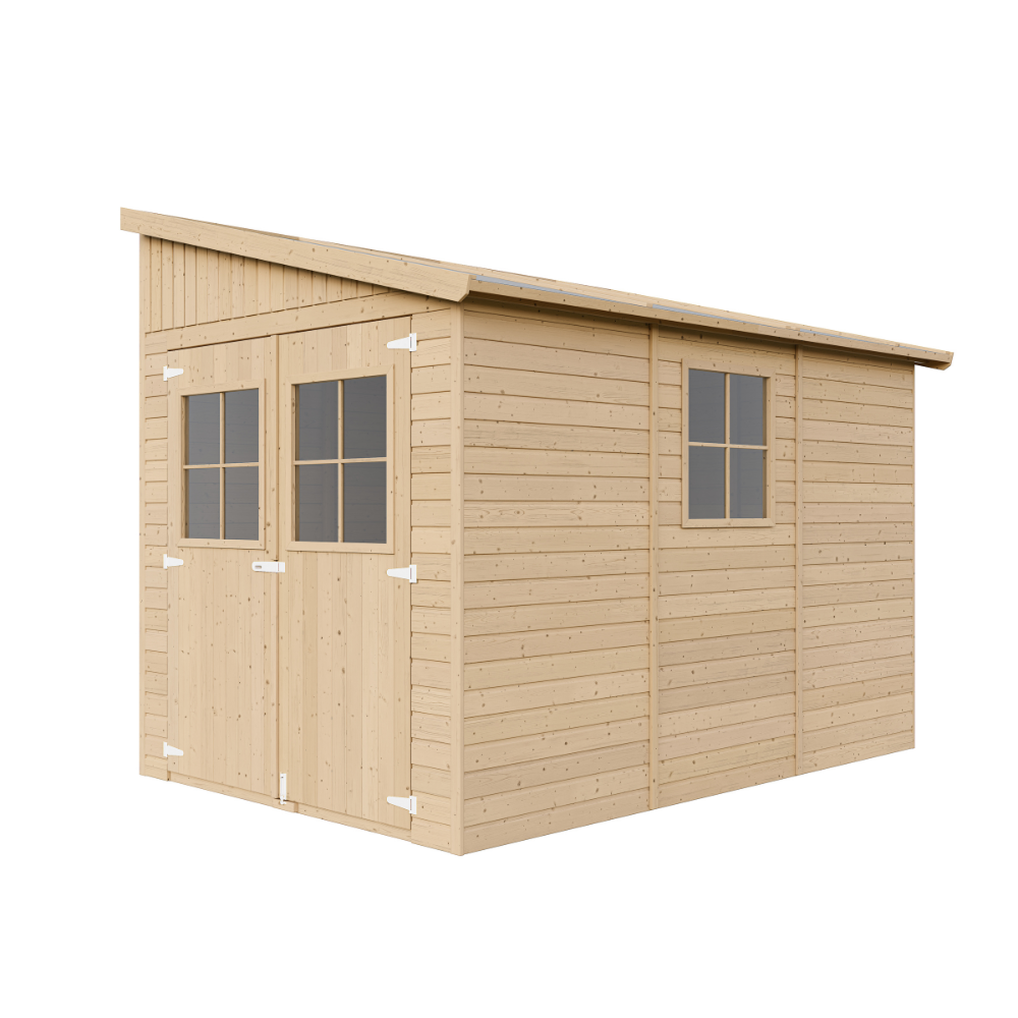 Voir la diapositive 4 : TIMBELA Abri de Jardin en Bois avec paroi latérale - 6 m2 M339A