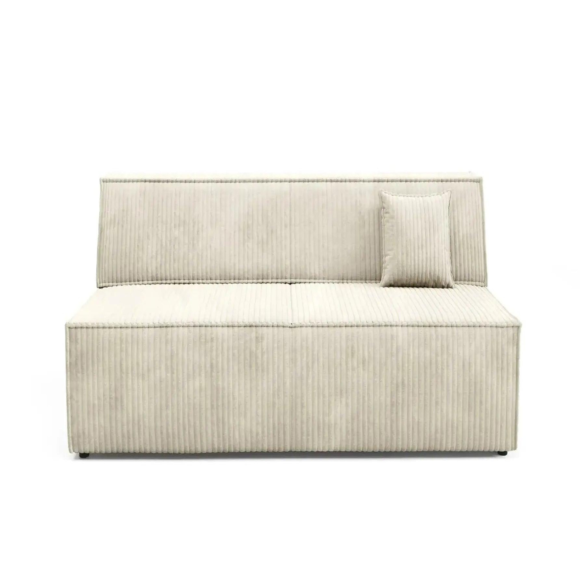 CASANOVA PARIS Burano - canapé droit convertible velours côtelé. Coloris disponibles : Bleu, Beige, Vert, Orange, Gris, Marron