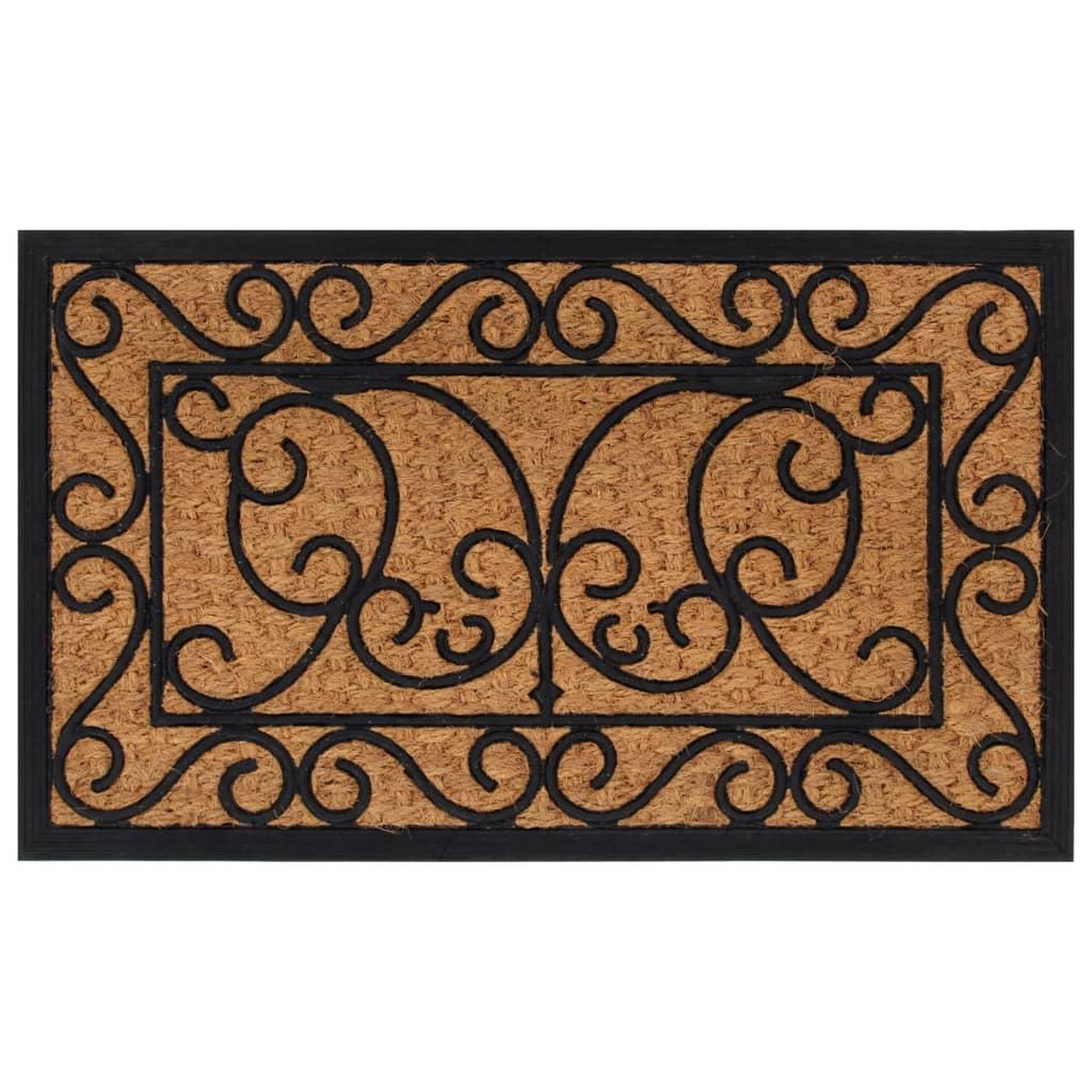 VIDAXL Paillasson rectangulaire 45x75 cm caoutchouc et fibre de coco