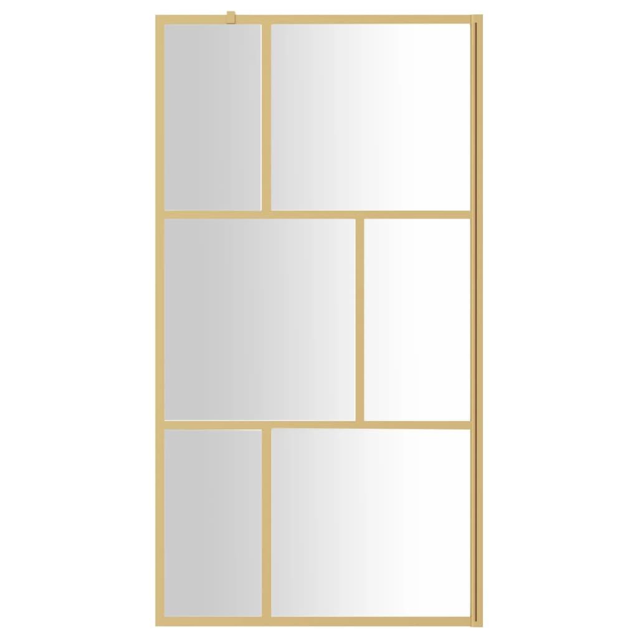 Voir la diapositive 3 : VIDAXL Paroi de douche avec verre ESG transparent dore 115x195 cm