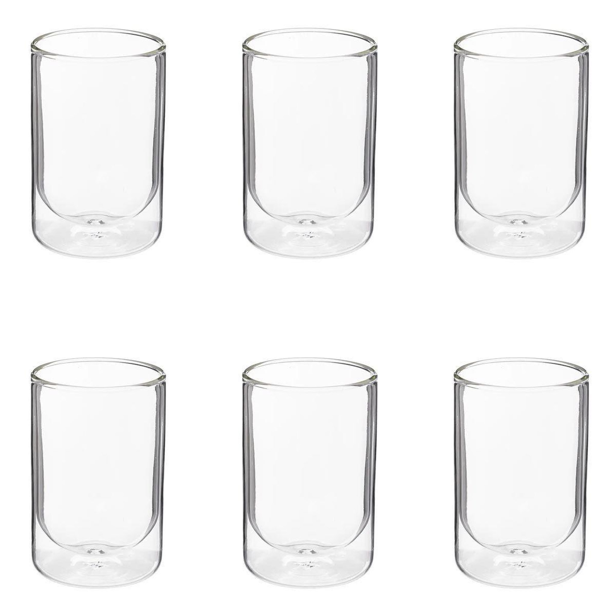 SECRET DE GOURMET Lot de 6 mugs double paroi  clea  40cl transparent
