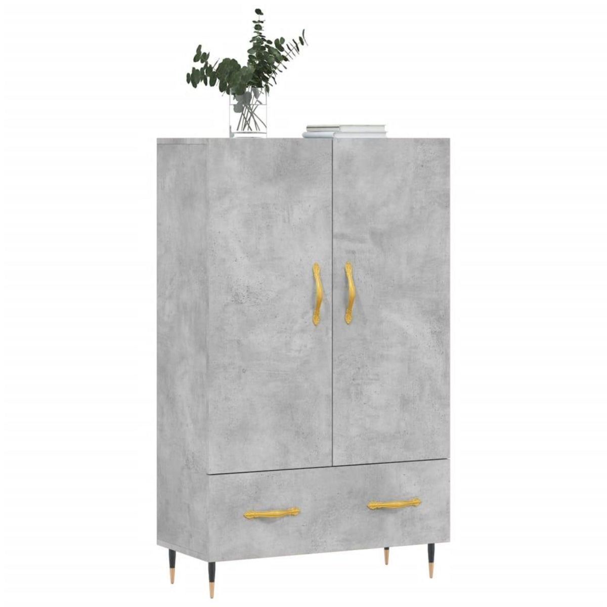 VIDAXL Buffet haut gris beton 69,5x31x115 cm bois d'ingenierie