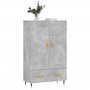Voir la diapositive 3 : VIDAXL Buffet haut gris beton 69,5x31x115 cm bois d'ingenierie