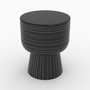 Voir la diapositive 1 : MAISON PAVANE Table d'appoint ronde en métal noir D34 cm-Zita