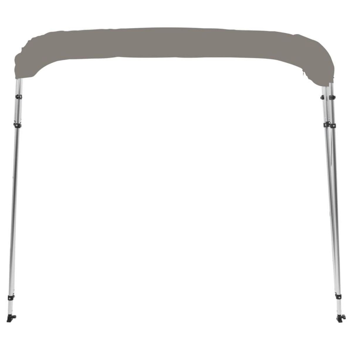 VIDAXL Auvent bimini a 4 arceaux gris 243x244x137 cm