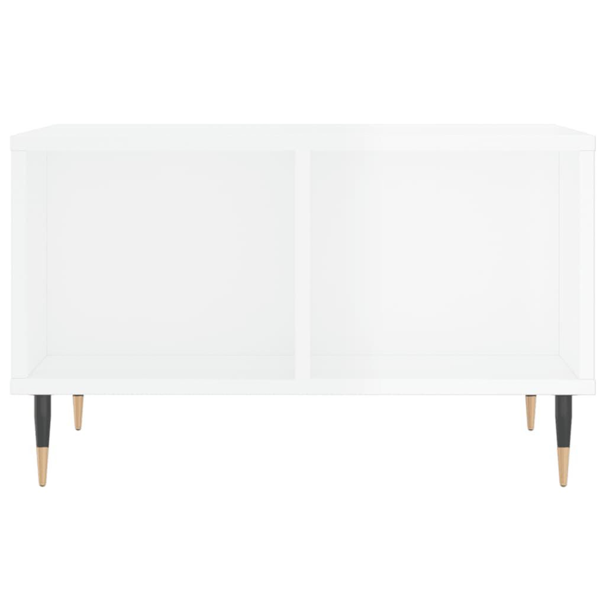 Voir la diapositive 4 : VIDAXL Table basse Blanc brillant 60x50x36,5 cm Bois d'ingenierie