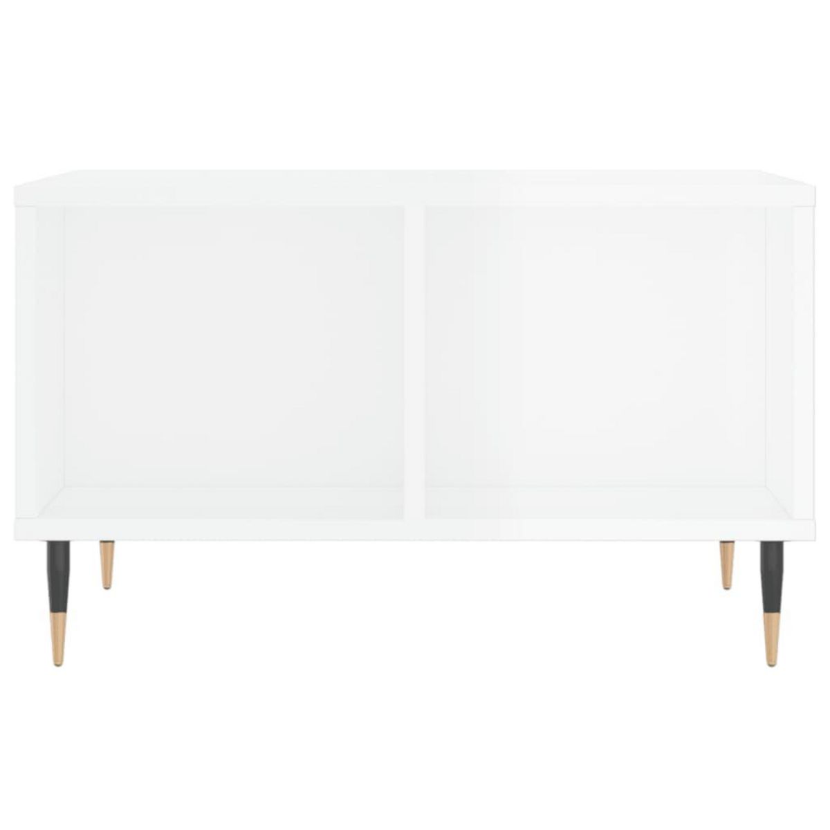 VIDAXL Table basse Blanc brillant 60x50x36,5 cm Bois d'ingenierie