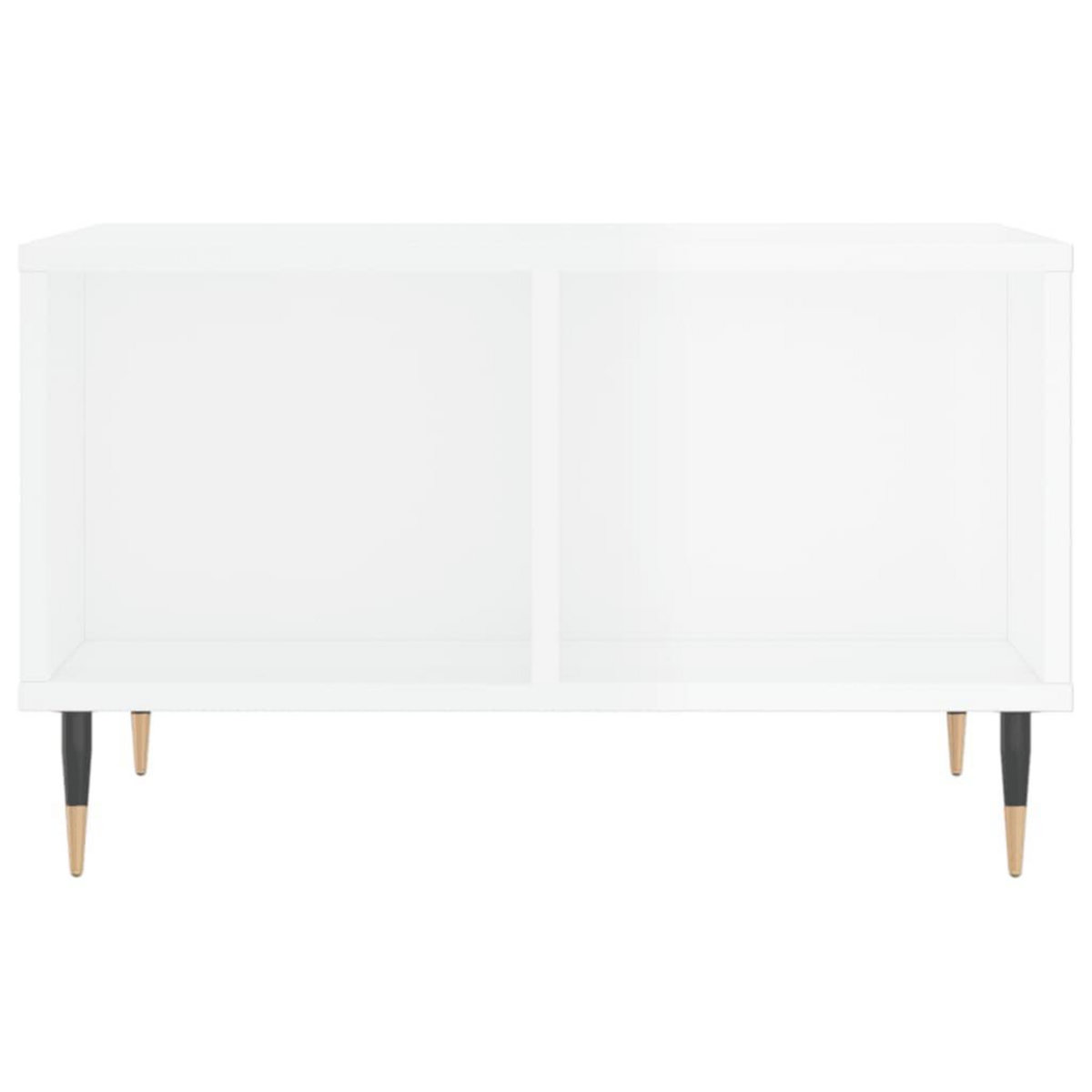 VIDAXL Table basse Blanc brillant 60x50x36,5 cm Bois d'ingenierie