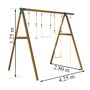 Voir la diapositive 4 : Soulet Portique balançoire - Bois - H3.25m - GALDAR
