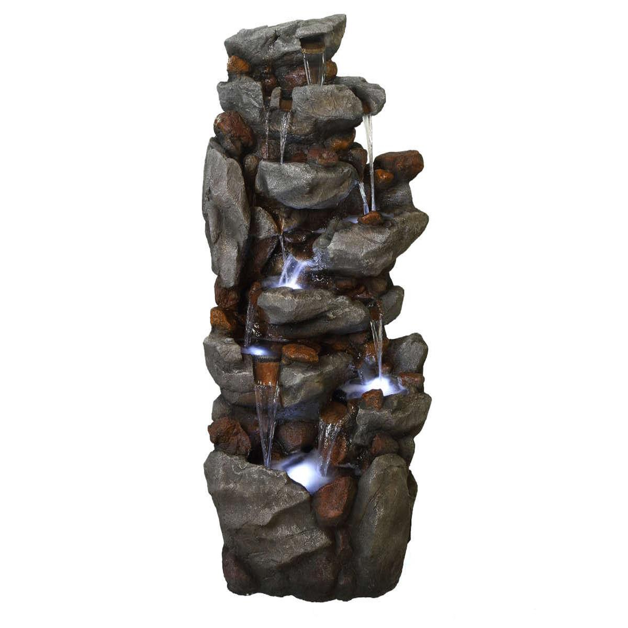 Voir la diapositive 3 : Ubbink Fontaine de jardin Bonorva bloc de rochers avec cascade et éclairage LED - Ubbink