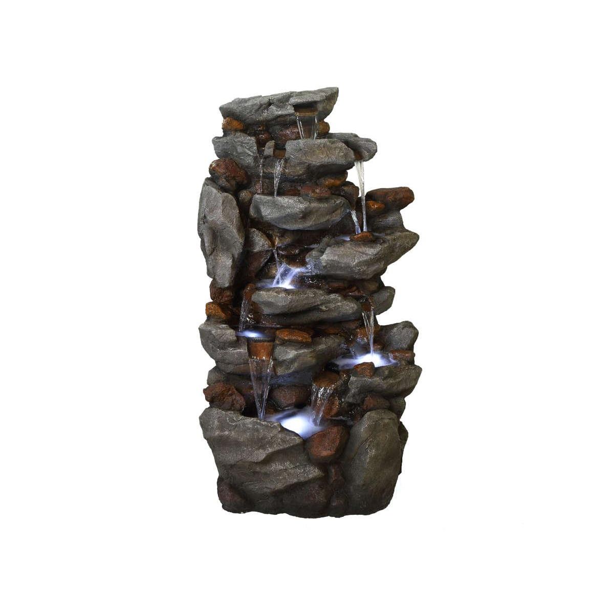 Ubbink Fontaine de jardin Bonorva bloc de rochers avec cascade et éclairage LED - Ubbink