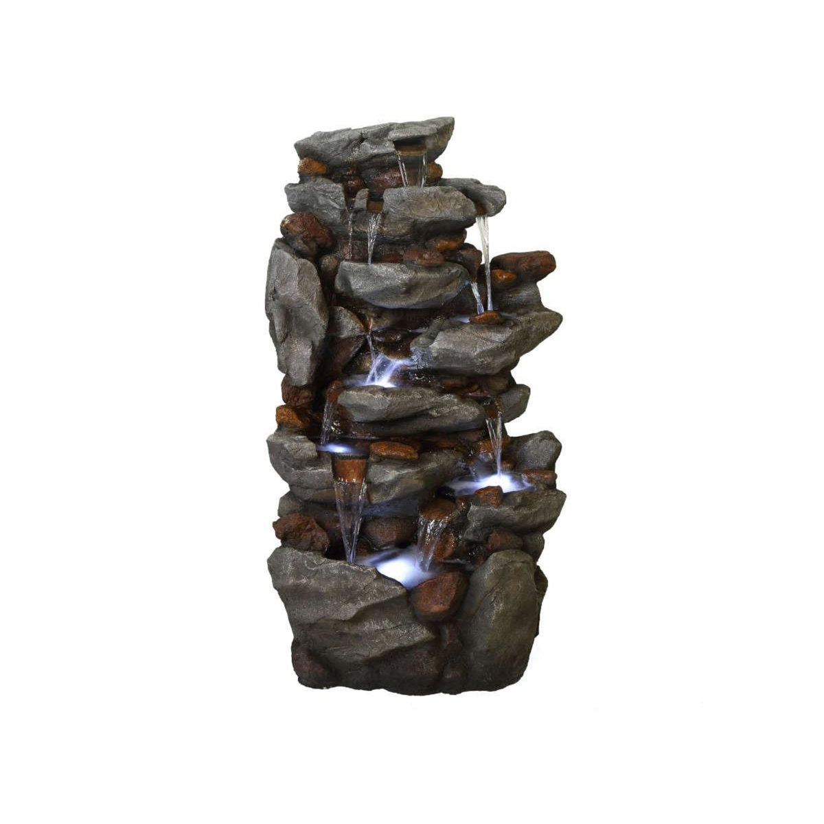 Ubbink Fontaine de jardin Bonorva bloc de rochers avec cascade et éclairage LED - Ubbink