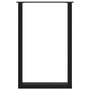 Voir la diapositive 5 : VIDAXL Pieds de table basse forme de U 2 pcs noir 60x(90-91) cm acier