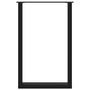 Voir la diapositive 5 : VIDAXL Pieds de table basse forme de U 2 pcs noir 60x(90-91) cm acier